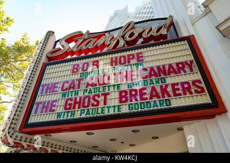 Chapiteau pour le théâtre de l'avenue University, Stanford dans la Silicon Valley ville de Palo Alto, Californie, le 25 août 2016. Banque D'Images