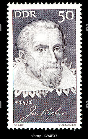 L'allemand de l'Est (DDR) timbre-poste (1971) : Johannes Kepler (1571 - 1630) mathématicien, astronome et astrologue. Banque D'Images