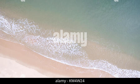 Image à partir d'un drone d'une plage à Montauk, ny Banque D'Images