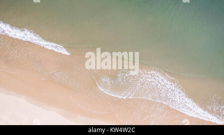 Image à partir d'un drone d'une plage à Montauk, ny Banque D'Images