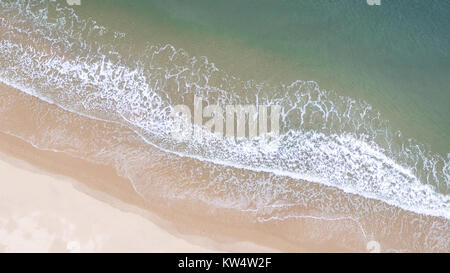 Image à partir d'un drone d'une plage à Montauk, ny Banque D'Images