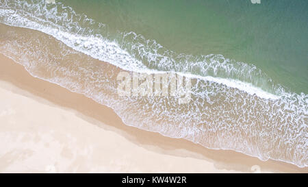 Image à partir d'un drone d'une plage à Montauk, ny Banque D'Images