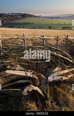 Couverture des terres agricoles traditionnellement établies et près de Winchcombe, Gloucestershire, Royaume-Uni Banque D'Images