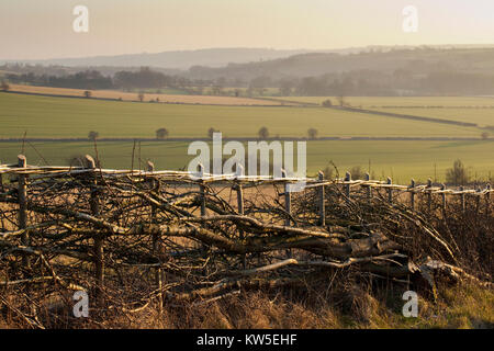 Couverture des terres agricoles traditionnellement établies et près de Winchcombe, Gloucestershire, Royaume-Uni Banque D'Images