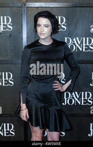 SYDNEY, AUSTRALIE - 29 janvier : Megan Washington arrive à la David Jones a/W 2014 Lancement de la collecte à la David Jones Elizabeth Street Store le 29 janvier 2014 à Sydney, Australie People : Megan Washington Banque D'Images