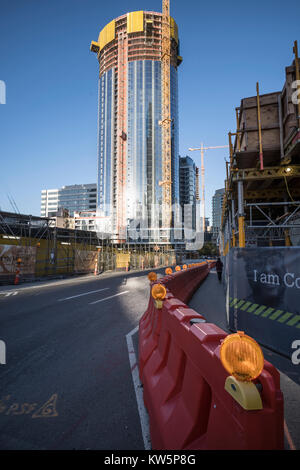 La construction est en cours dans tous les sens, Denny Triangle quartier, Seattle, Washington, USA Banque D'Images