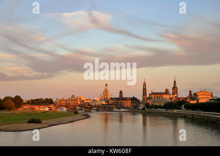 La ville de Dresden, Dresde, Stadtansicht von Dresden Banque D'Images