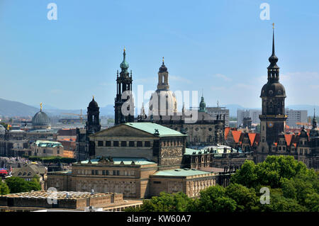 La vieille ville de Dresde, de la vieille ville de Dresde, Dresdner Altstadt, Dresden Altstadt Banque D'Images