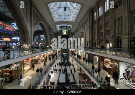 La gare de Leipzig, Leipzig passages Bahnhofspassagen Banque D'Images