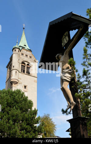 Clocher de Schwaz Schwaz, Glockenturm Banque D'Images