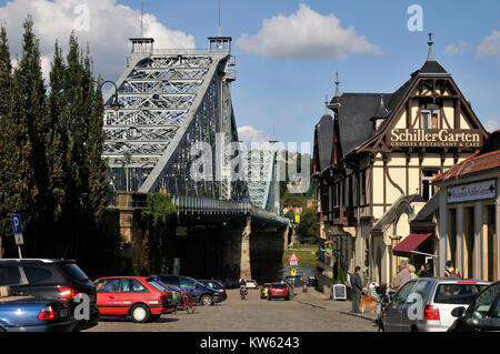 Dresden, Dresde shimmer place Schillerplatz Banque D'Images