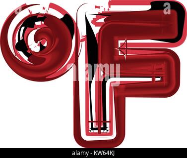 Abstract vector illustration dessin du symbole Fahrenheit Illustration de Vecteur