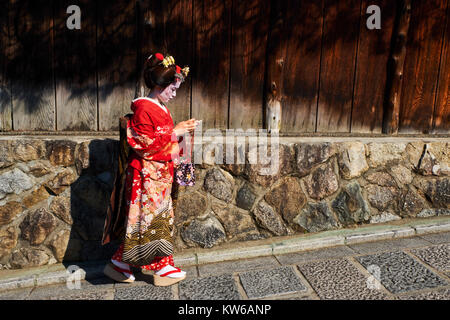 Le Japon, l'île de Honshu, région du Kansai, Kyoto, Gion, quartier de Geisha Banque D'Images