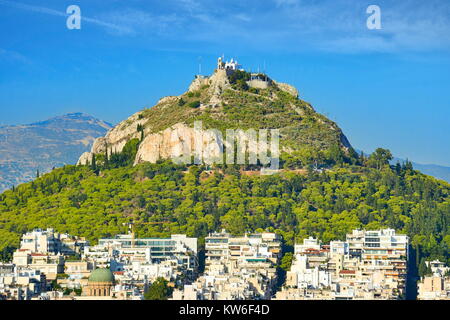 La colline du Lycabette, Athènes, Grèce Banque D'Images