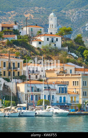 L'île de Poros, Argolide, Péloponnèse, Grèce Banque D'Images