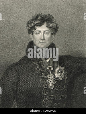 Le roi George IV du Royaume-Uni, 1762-1830, régna 1820-1830 Banque D'Images