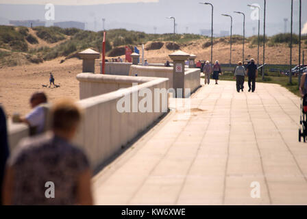 La promenade de Seaton Carew, County Durham Banque D'Images