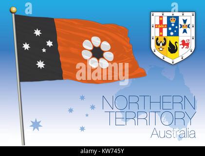 Territoire du Nord, d'un drapeau de l'état et territoire, l'Australie Illustration de Vecteur