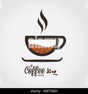 Vector croquis de tasse à café. vector illustration. Banque D'Images