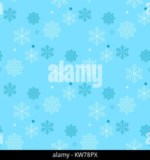 Flocons de neige modèle transparente. Chutes de neige fond. Symbole hiver vacances, Joyeux Noël, Bonne Année célébration Vector illustration Illustration de Vecteur