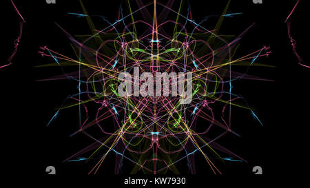 Design coloré et symétrique faite par digital graphic. La symétrie de la soie série. Banque D'Images