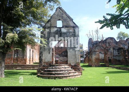 Ruines de hao Phraya Vichayen, Lop Buri, Thaïlande Banque D'Images