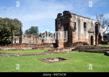 Ruines de hao Phraya Vichayen, Lop Buri, Thaïlande Banque D'Images