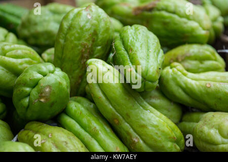 Sayote également connu sous le nom de chayotte,un usage quotidien légumes utilisés dans la cuisine philippine Cebu Philippines,Ville, Banque D'Images