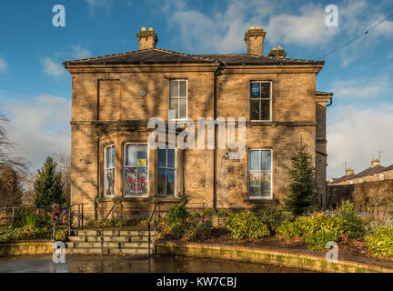 Les bureaux du conseil de ville, Barnard Castle, Angleterre du Nord-Est de Teesdale Banque D'Images