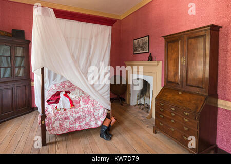 Colonial Williamsburg George Wythe chambre chambre à coucher. Banque D'Images