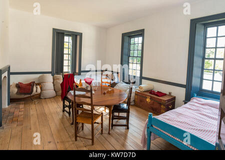 Colonial Williamsburg George Wythe chambre chambre à coucher. Banque D'Images