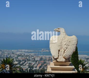 Jardins de Bahai Mausolée du Báb à Haïfa Israël Moyen-orient Banque D'Images