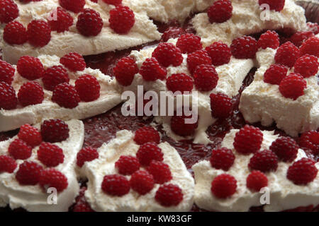 Tarte aux framboises Banque D'Images