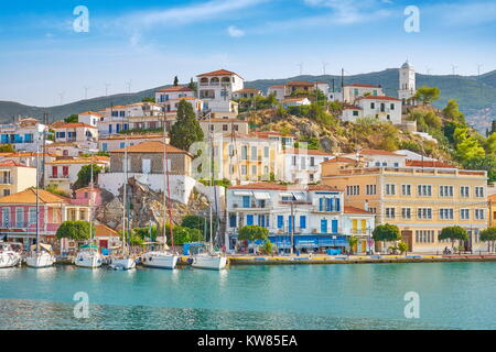 L'île de Poros, Argolide, Péloponnèse, Grèce Banque D'Images