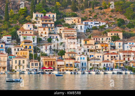 L'île de Poros, Argolide, Péloponnèse, Grèce Banque D'Images