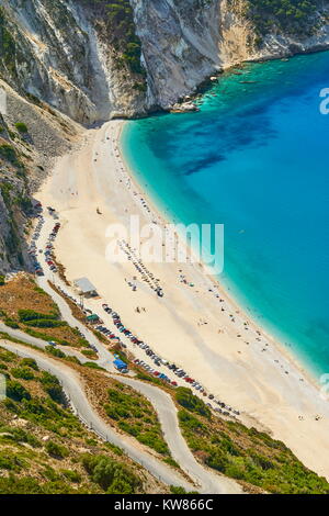 Plage de Myrtos, Céphalonie Céphalonie (Grèce), îles Ioniennes, Grèce Banque D'Images