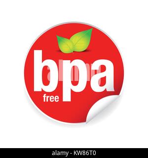 Sans BPA - bisphénol tag label libre Illustration de Vecteur