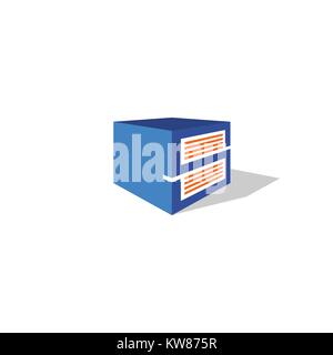 Boîte de rangement logo Vector Illustration de Vecteur