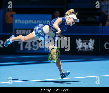 Joueuse de tennis russe, DARIA GAVRILOVA pendant une Hopman Cup match dans l'Arène de Perth, Australie Banque D'Images