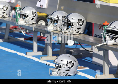 Carson, CA. 31st Dec, 2017. Los Angeles Chargers linebacker Hayes Pullard  (50) during the NFL Oakland Raiders vs Los Angeles Chargers at the Stubhub  Center in Carson, Ca on December 31, 2017. (