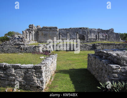 L'ancienne ville maya de Tulum au Mexique Banque D'Images