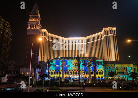 Macao cotai strip dans la nuit Banque D'Images