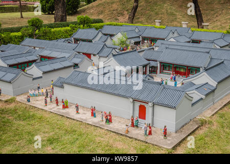 Monument Chinois version miniature cour quadrangle siheyuan Banque D'Images