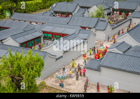 Monument Chinois version miniature cour quadrangle siheyuan Banque D'Images