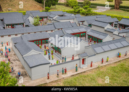 Monument Chinois version miniature cour quadrangle siheyuan Banque D'Images