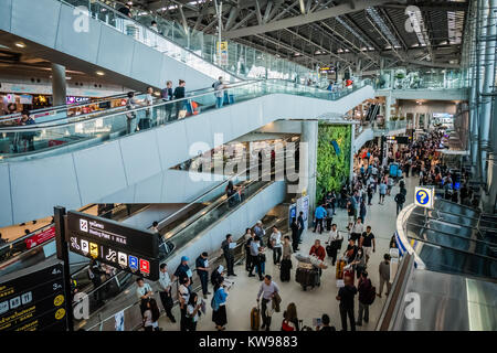 L'intérieur de l'aéroport Suvarnabhumi bangkokg Banque D'Images