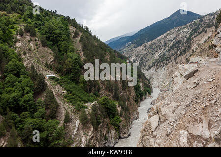 Le road-trip de paysages de la vallée de Spiti, Himachal Pradesh, Inde. Banque D'Images