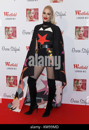 Gwen Stefani se prépare à accueillir les célébrations festives et l'allumage des lumières de Noël de Westfield London - photcall comprend : Gwen Stefani Où : London, Royaume-Uni Quand : 30 novembre 2017 Crédit : Mario Mitsis/WENN.com Banque D'Images