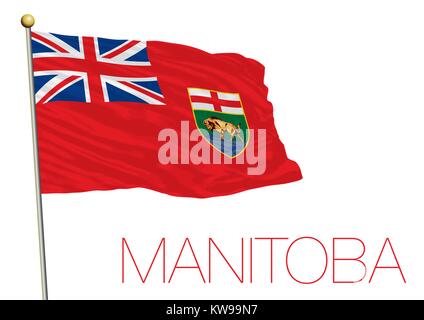 Drapeau régional du Manitoba, Canada Illustration de Vecteur