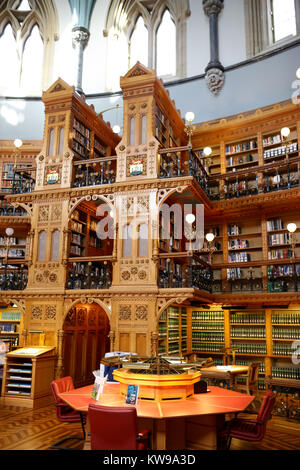 La Bibliothèque du Parlement, situé à l'intérieur de l'Édifice du Centre du Parlement à Ottawa des bâtiments de l'Ontario, au Canada. Banque D'Images